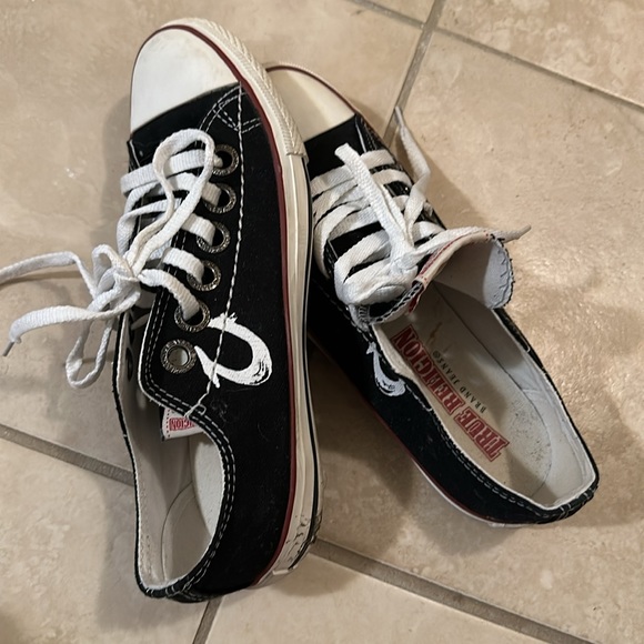 True Religion Black Canvas Low Top Sneakers Size 9 - Picture 5 of 12